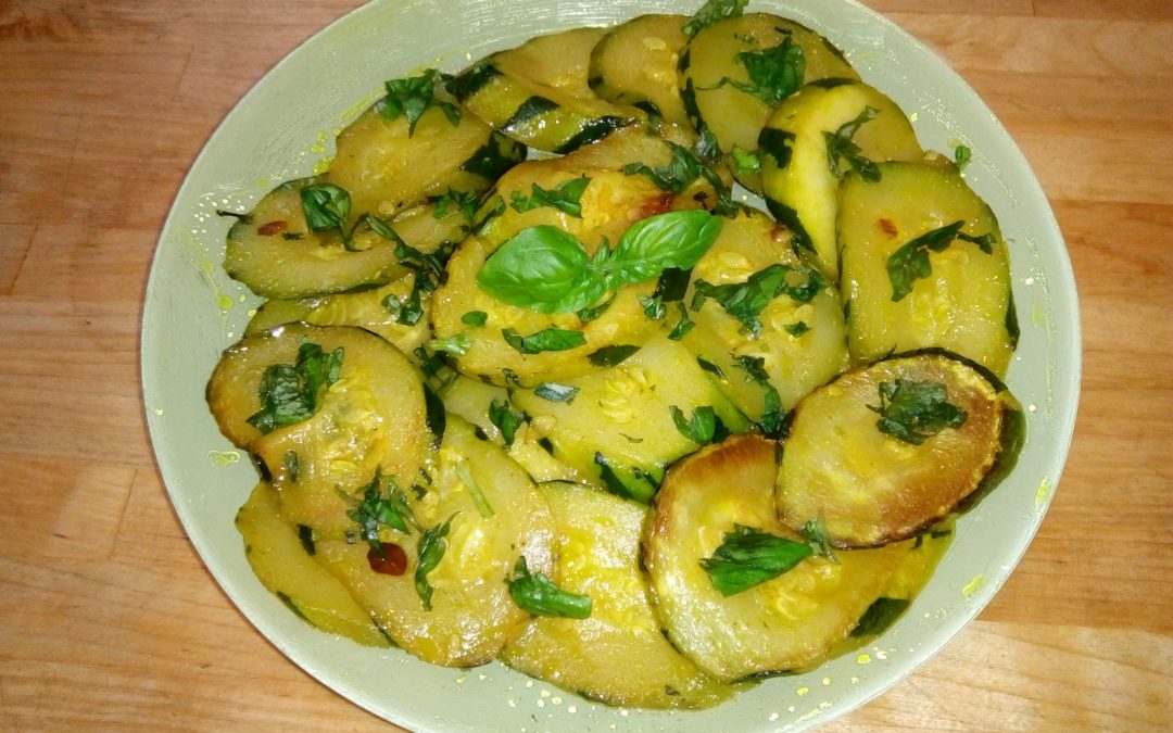 Poêlée de courgettes au basilic